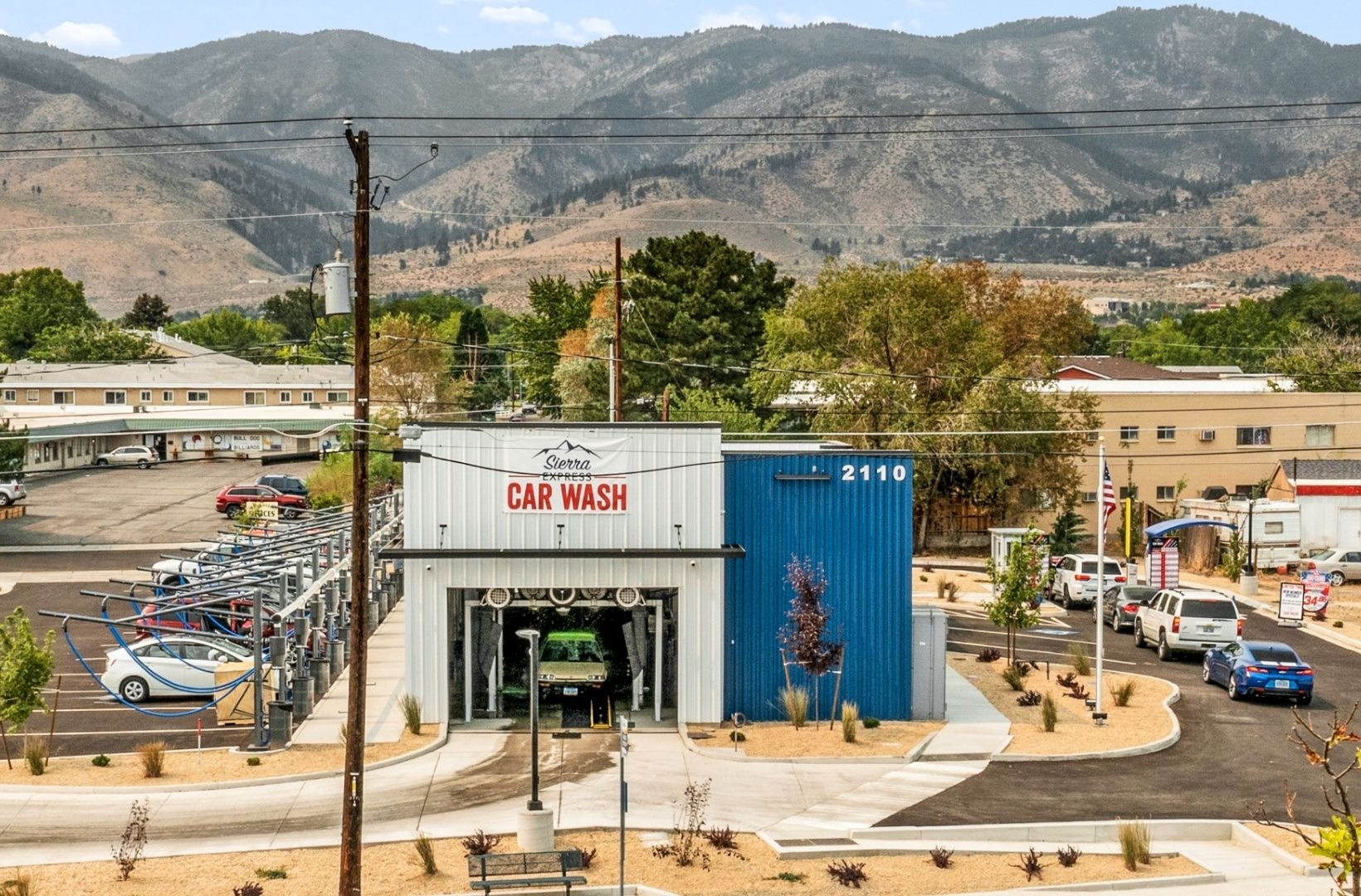 Clean vehicle exiting the wash