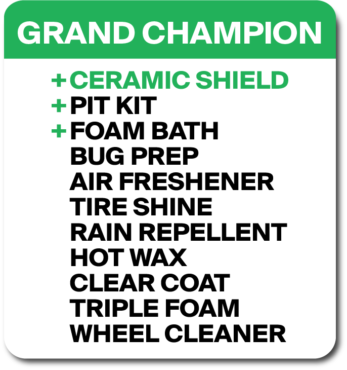 Grand Champion package inclusions